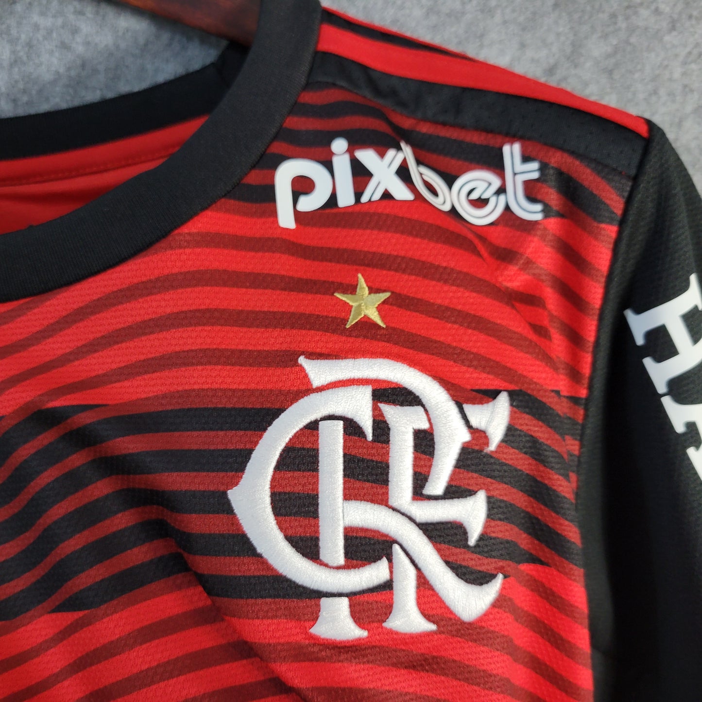 Camisa Adidas Flamengo 22/23 C/Patrocinadores e Patch Libertadores ou Brasileirão