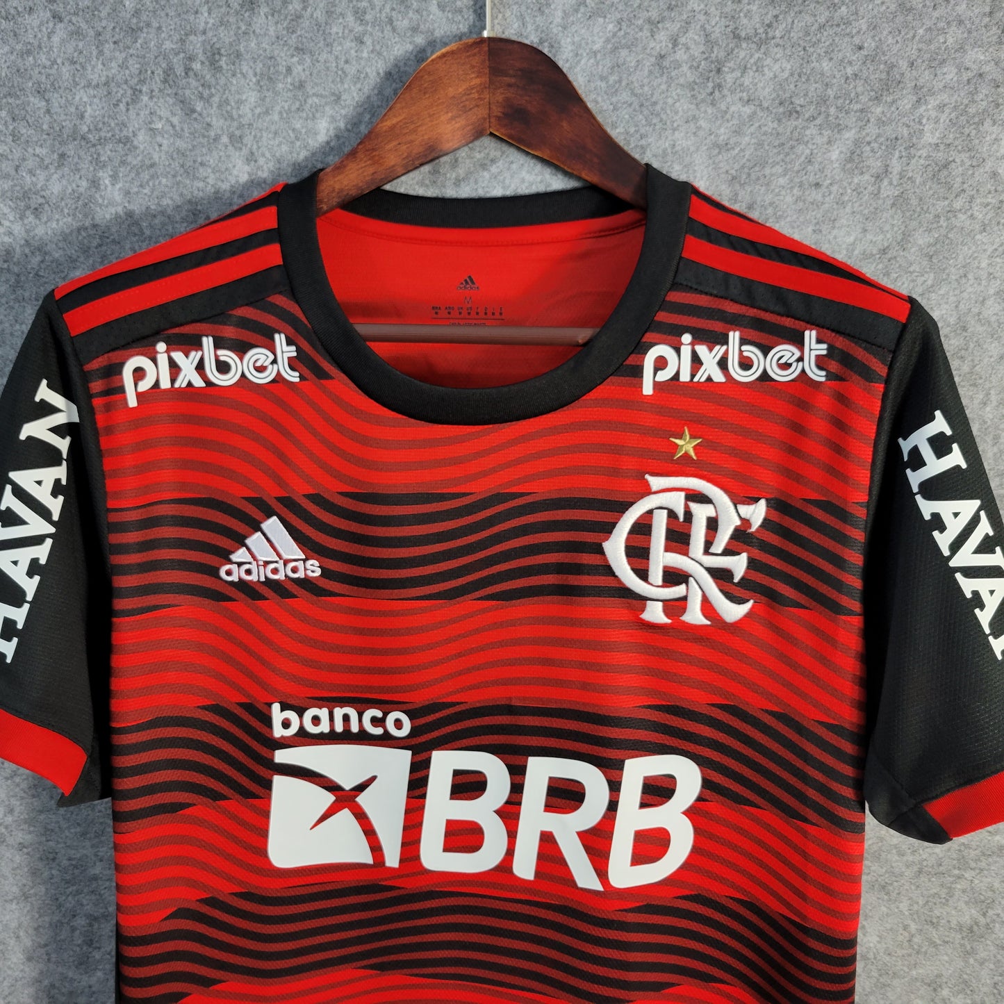 Camisa Adidas Flamengo 22/23 C/Patrocinadores e Patch Libertadores ou Brasileirão
